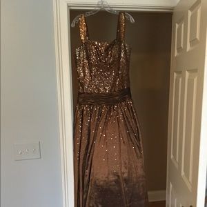 Tiffany designs brown prom dress